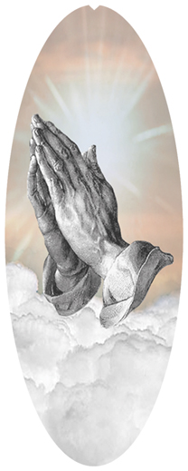 DNSA18-103-BZ Praying Hands Clouds Bronze